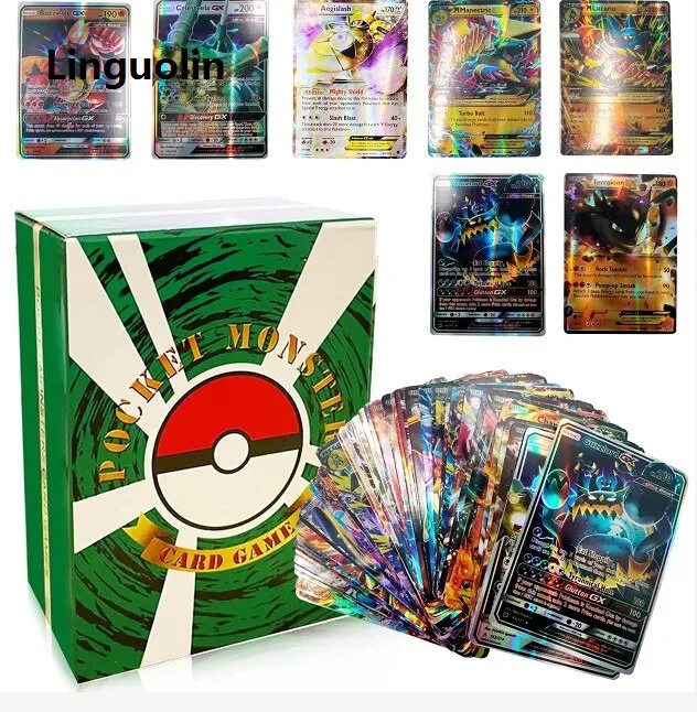 Linguolin%20100Pcs/box%20Newest%20Pokemon%20Vmax%20V%20Gx%20Ex%20Shiny%20Gold%20Metal%20Card%20Charizard%20Pikachu%20Rare%20Collection%20Battle%20Trainer%20Card%20Children%20Game%20-%20Image%203