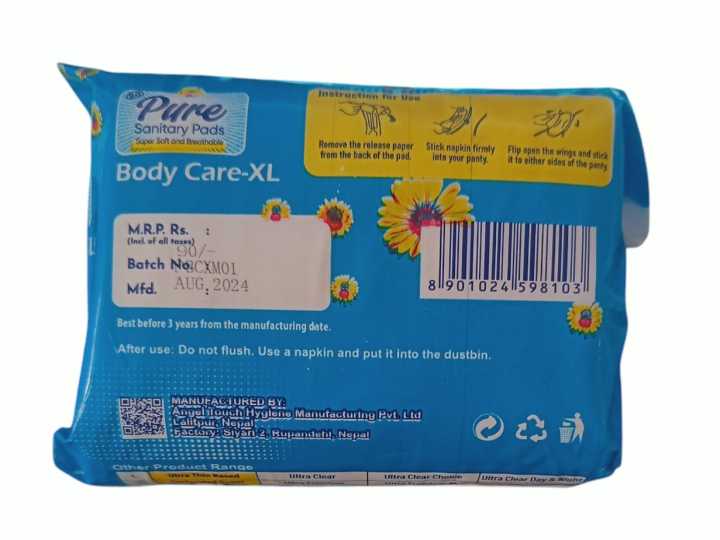 Pure%20Body%20Care%20XL%20Pads,%20320mm,%2010%20Pads%20(Pack%20Of%205)%20-%20Image%204