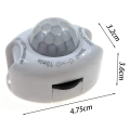 2X PIR Infrared Motion Sensor Detector DC5-24V Auto on Off Timer Switch Home LED Light Body PIR Motion Sensor Lamp White. 