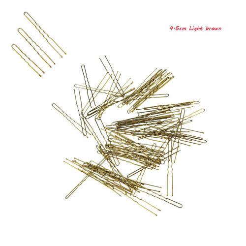 LOEEL 100Pcs/Lot Hair Clips Black U-shaped Hairpins Mini 4.5cm 5cm 6cm Plated Brown Bobby Pins for Women