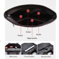 Durable Large Capacity PU Briefcase Oxford Cloth Zipper Closure Business Documents Bag Waterproof Multifunctional Laptop Bag Office Supplie. 