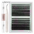 DIY Eyelash Extension Kit 10/14 Rows Natural Segmented Individual Lashes Cluster Lash Bond and Seal Eyelashes Glue and Tweezers. 
