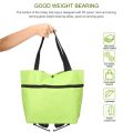 Durable 2 in 1 Collapsible Shopping Cart Reusable Lightweight Folding Cart Waterproof Easy Storage Shopping Bag Carts Supermarket. 
