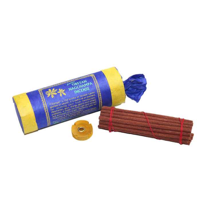 Bastoncini D'incenso Tibetani Nagchampa, 30 Pezzi, 11 Cm, Con Supporto In Legno, Confezione Regalo
