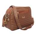 Brown Color Side Zippered Design Crossbody/Shoulder Bag For Women. 