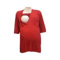Cotton Round Neck Maternity Top For Women. 