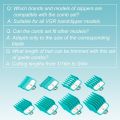 VGR Professional Magnetic Clipper Guide Combs Set (1.5mm-19mm) | Durable 8-Piece Metal Attachments For Precision Hair Trimming & Styling (Green). 
