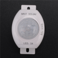 fasdaga 5X PIR Infrared Motion Sensor Detector DC5-24V Auto on Off Timer Switch LED Light Body PIR Motion Sensor Lamp(White). 