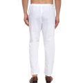 White Cotton Plain Pyjama For Kurta Shirt Night Wear For Men. 