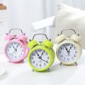 4 Inch Metal Ringing Alarm Clock Retro Bedside Small Table Clock Wake Up Alarm Clock. 