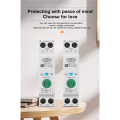 OUMERY 2X 63A Tuya WiFi MCB Circuit Breaker Over Current Under Voltage Protection Power Metering Wireless Remote Control. 