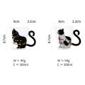 NAMUNY Cute Kitty Glass Water Cup Cat Tail Handle Mug Milk Tea Coffee Fruit Juice Mug Drinkware Home Office Lovers Cup -White. 