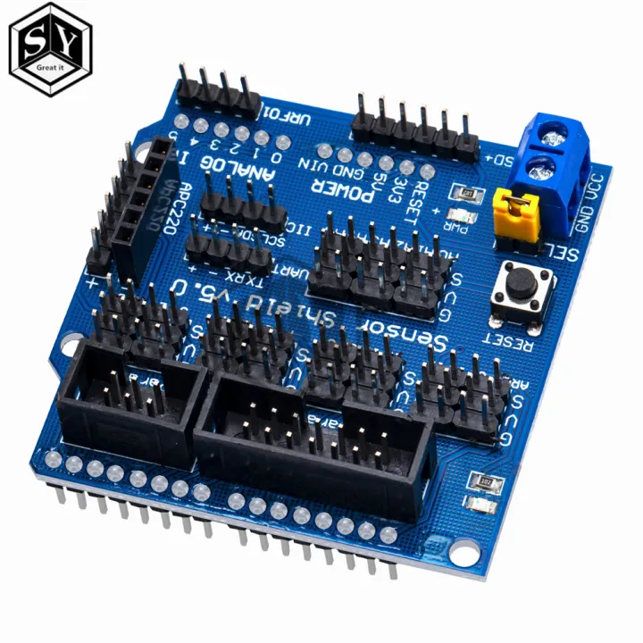 1PCS%20V5%20Sensor%20Shield%20Expansion%20Board%20Shield%20For%20Arduino%20UNO%20R3%20V5.0%20Electronic%20Module%20Sensor%20Shield%20V5%20expansion%20board%20-%20Image%203