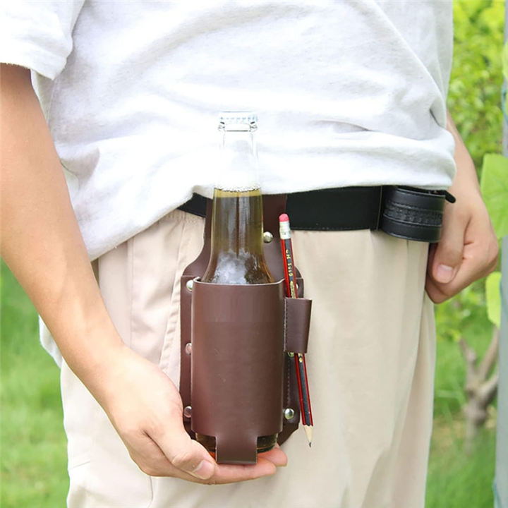 Classic%20Beer%20Holster%20Great%20Gadget,%20Perfect%20Beer%20Gift%20for%20Men%20of%20All%20Ages,%20Leather,%20Holster%20Brown%20Durable%20Easy%20to%20Use%20-%20Image%204