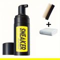 Premium Sneaker Cleaning Kit - Complete Shoe Care Set with Cleaning Solution, Brushes & Microfiber Cloth for Leather, Canvas, Suede & Fabric Shoes. 