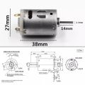 Dc Motor 385 Model 12V Brush High Speed Micro DC Motor Brushed Metal For Electric Appliance Tools Part Gear Motor. 