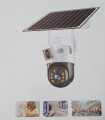 Dual-lens Solar Camera WIFI Solar Powered Waterproof V380 Pro Camera (4mp+4mp). 