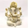 Lord Ganesh Bhagwan White Marble Showpiece / God Figure / Statue / Gift Item. 