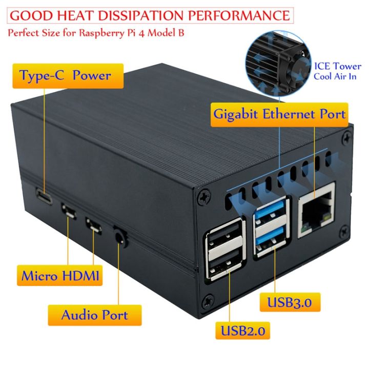 Aluminum%20Case%20Mini%20ICE%20Tower%20Cooling%20System%20with%2025Mm%20Quiet%20Cooling%20Fan%20+%20Heatsink%20Kit%20for%20Raspberry%20Pi%204%20Model%20B%20-%20Image%208