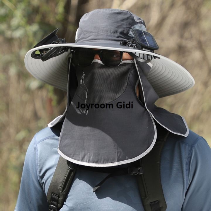 Sombrero%20Solar%20Fan%20Fisherman%20Hat%20Outdoor%20Big%20Brim%20Sunscreen%20quick-dry%20Fishing%20Hats%20Men%20Rechargeable%20Large%20Wind%20Mute%20Cap%20Big%20-%20Image%203