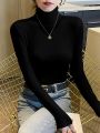Tailor Stitch Turtle Neck Stretchy Full Sleeve High Neck For Women. 