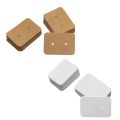 100PCS Small Blank Kraft Paper Ear Studs Earring Display Cards Price Label Tag Jewelry Cards Holder, 3.5 x 2.5cm (White). 