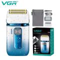 VGR V-362 SUPER TRIM Foil Shaver For Men | Titanium Dual Foils | 2 Speeds (7000/7500 RPM) | IPX-6 Waterproof | Rechargeable Beard Shaver Razor | LED Display | Travel Lock. 
