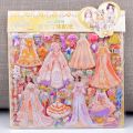 Sticker Kits Double Layer Princess Changing Sticker Girl Change Clothes Puffy Lace Skirt Princess Dress Up Stickers Handmade Reusable Puffy Lace Skirt Princess Changing Birthday Gift. 