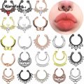 Wenefang 1PCS Bat Nose Ring Septum Jewelry Non Piercing C shape Nose Ring Septum Cuff Earring Rook Faux Nose Piercing Clip On 2023. 
