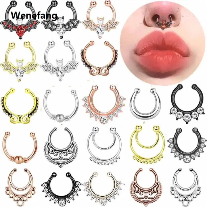 Wenefang%201PCS%20Bat%20Nose%20Ring%20Septum%20Jewelry%20Non%20Piercing%20C%20shape%20Nose%20Ring%20Septum%20Cuff%20Earring%20Rook%20Faux%20Nose%20Piercing%20Clip%20On%202023%20-%20Image%202