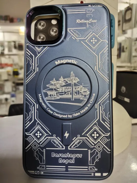 iPhone%2011/12/13/14%20Pro%20Max,%20Basantapur%20Nepal%20And%20Baudhanath%20Nepal%20(MagFit)%20Case,%20MagSafe%20Magnetic%20Designed%20Case%20-%20Image%202