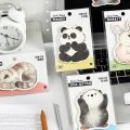 Infeel.Me cute record post-it notes N times sticker cartoon animal panda sea otter handbook message note. 
