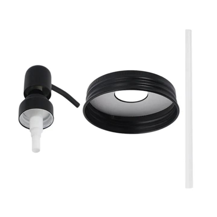 NAMUNY%204%20Pack%20Jar%20Soap%20Dispenser%20Lids%20with%20Pumps,Lotion%20Soap%20Dispenser%20Lids%20for%2016Oz%20Regular%20Mouth%20Jar%20Decor,Black%20-%20Image%205