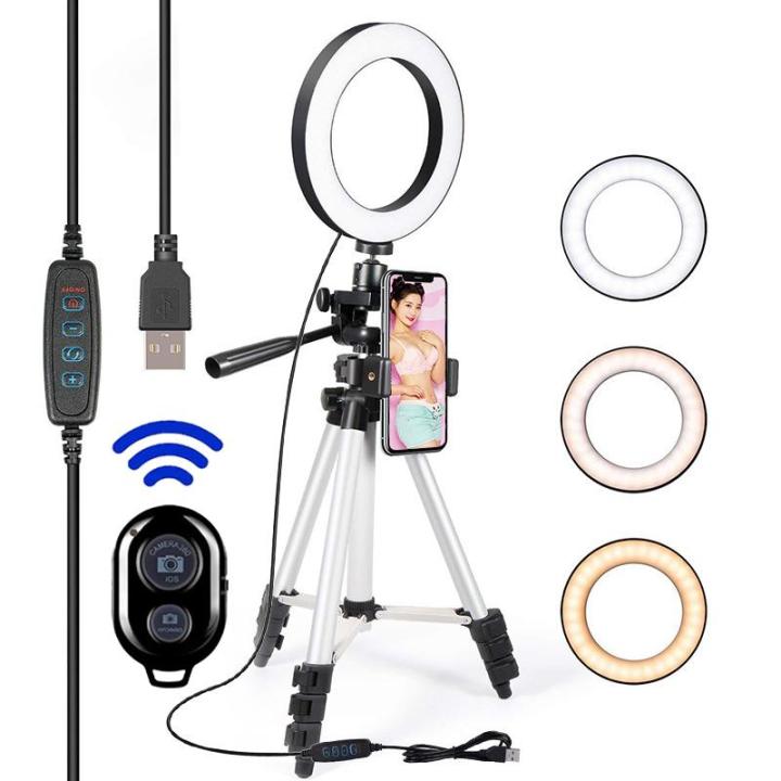 26 Cm Led Tiktok Selfie Ring Light With Tripod with bluetooth remote