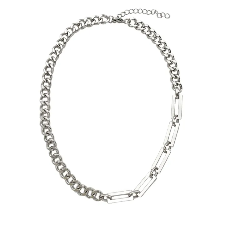 Sweet%20Chain%20Sweater%20Shirt%20T%20White%20Assembly%20Men's%20Necklace%20Steel%20Thick%20Hardware%20Cuba%5D%20Original%20%5BGlobal%20Best-Selling%20Titanium%20Women's%20Hip%20Hop%20Clavicle%20Chain%20Cool%20Accessories%20-%20Image%204