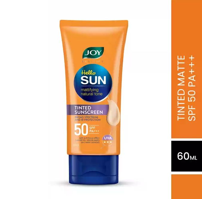 J0Y Natural Tone Tinted Sunscreen SPF 50 PA+++ with Niacinamide For Normal & Oily Skin (60ml)