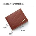 6 Slot 2 Fold Purse Business Multi-position Thin Men's Hand Bag Wear-resistant Retro Male Leather Purse Travel. 