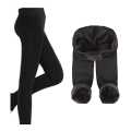 Winter Thick Fleece Fur Lined Black Leggings For Women. 