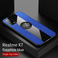 Lenuo For Realme X7 Case Luxury Bracket Ring Phone Case Soft TPU Leather Back Cover. 