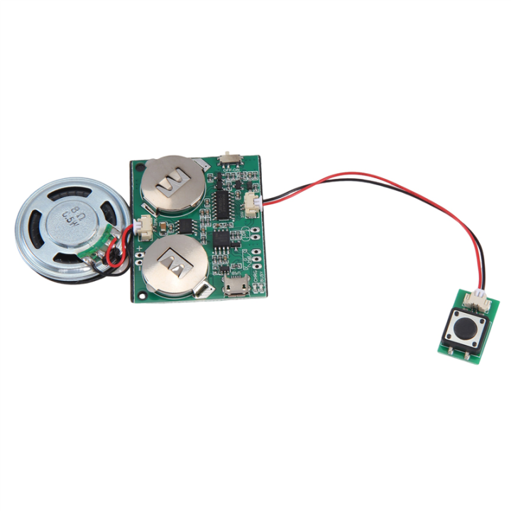 Recordable Sound Module Button Control Sound Chip 8M MP3 WAV Music Voice Player Programmable Board with Speaker for DIY Easy Install