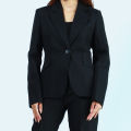 Boss Lady Single Button Classic Black Formal Coat and Pant Set For Women. 