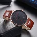 【LinkGlobal】Genuine Watch Genuine Leather Strap Watch Men's Quartz Watch Business Fashion Handsome Men's Watch [Top-notch quality]. 