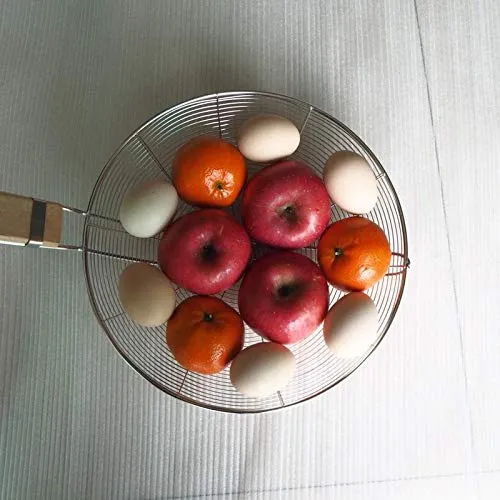 NBC%20Kitchen%20Stainless%20Steel%20Large%20Wire%20Strainer%20with%20Wooden%20Handle%20(28%20Inch)%20-%20Image%203