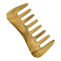 ARELENE 1Pcs Green Wide Tooth Hair Comb - Natural Wood Comb for Curly Hair - No Static for Massage Comb Detangling. 