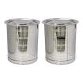 Steel Rice Storage Drum Heavy Set Of 2 No. 2 And No. 4. 
