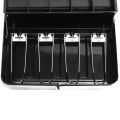 Black Metal Iron Box Drawer with Key Lock Security Lock Layered Tray Storage for Safe Home Office Container Tool. 