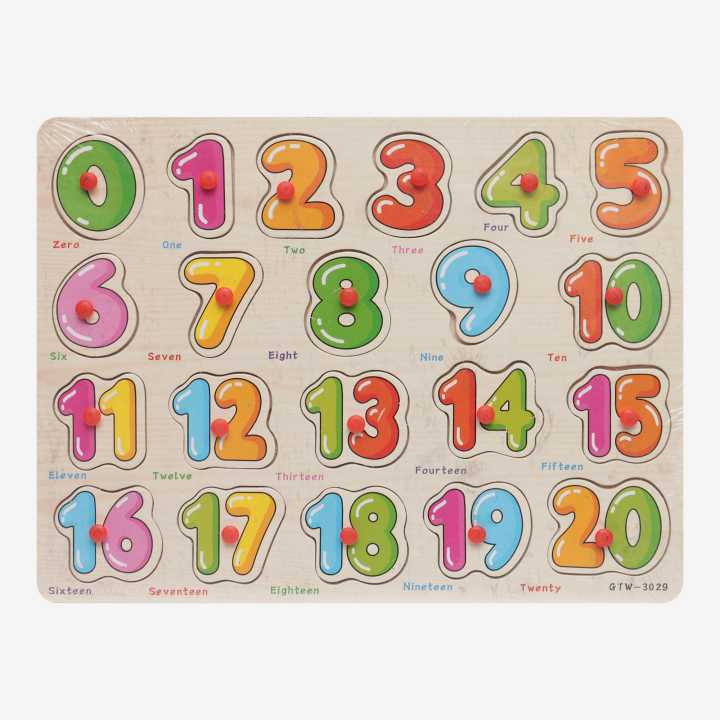 Brown Number Puzzle Board