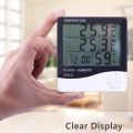 Humidity Clock HTC-2 Digital LCD CF Temperature Humidity Meter Outdoor Thermometer Hygrometer Clock with 1m External Pro. 