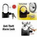 Universal Anti-Theft Padlock with 110dB Siren Alarm - Best-Selling Waterproof Lock for Bike, Motorcycle, Door - Black. 