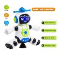 Dancing Robot With 3D Flashing Lights And Music, 360 Degree Rotation Robot Toy For Kids. 
